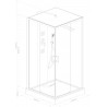 Set pied et tablier pour receveur de Cabine Concerto 2 90 x 90 x 10 cm
