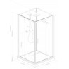 Set pied et tablier pour receveur de Cabine Concerto 2 90 x 90 x 10 cm