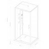 Set pied et tablier pour receveur de Cabine Concerto 2 90 x 90 x 10 cm