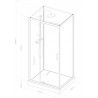 Set pied et tablier pour receveur de Cabine Concerto 2 90 x 90 x 10 cm