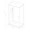 Set pied et tablier pour receveur de Cabine Concerto 2 100 x 80 x 10 cm