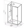 Set pied et tablier pour receveur de Cabine Concerto 2 120 x 90 x 10 cm