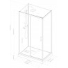 Set pied et tablier pour receveur de Cabine Concerto 2 120 x 90 x 10 cm