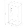 Set pied et tablier pour receveur de Cabine Concerto 2 140 x 90 x 10 cm