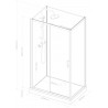 Set pied et tablier pour receveur de Cabine Concerto 2 140 x 90 x 10 cm