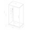 Set pied et tablier pour receveur de Cabine Concerto 2 140 x 90 x 10 cm