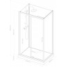 Set pied et tablier pour receveur de Cabine Concerto 2 140 x 90 x 10 cm