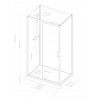 Set pied et tablier pour receveur de Cabine Concerto 2 140 x 90 x 10 cm
