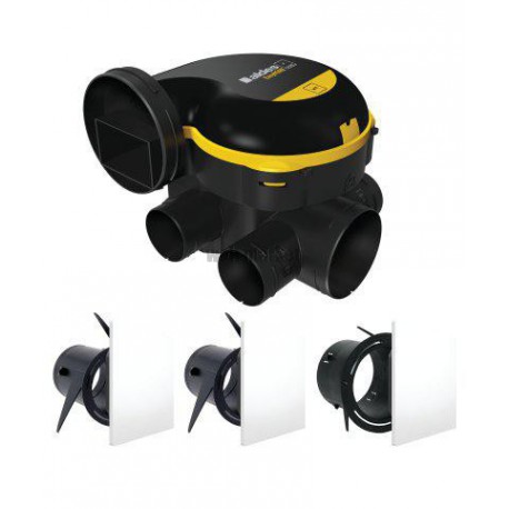 Kit VMC simple flux EasyHOME Auto COMBLES + 3 grilles ColorLINE