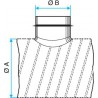 ALDES Piquage équerre circulaire galvanisé à joint - Diamètre 200/315