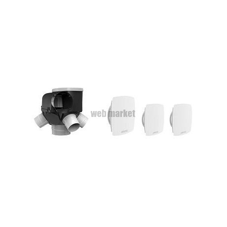 Kit Autocosy VMC autoréglable 4 sanitaires (3 bouches LINES)