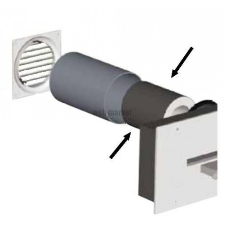 Mac 45 - manchon acoustique pour ensembles silencieux scd 45 et 6/45 m3/h
