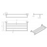 Rack porte-serviettes Alterna DAY BY DAY chromé L60 cm