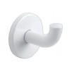 Patère inox tube D 20, D 62 x 65, fixations invisibles, finition inox époxy blanc réf. 4043EW