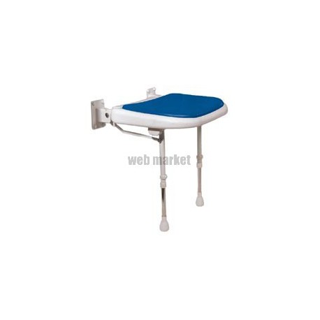 Siège de douche rabattables Série 4000 rembourré 460 x 485 x 640 mm gris réf 04270P