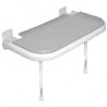 Siège de douche rabattables Série 4000 rembourré, rectangulaire ADA 658 x 399 x 526 mm, gris réf. 04570P