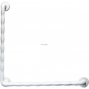 Barre d appui à poignée ergonomique coudée 90° D32mm 600x600x77mm, blanc Réf 01630WH