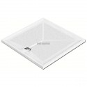 Receveur de douche simple BRADDAN, extra-plat, à poser ou à encastrer, 100 x 70 cm, blanc Réf. 16000
