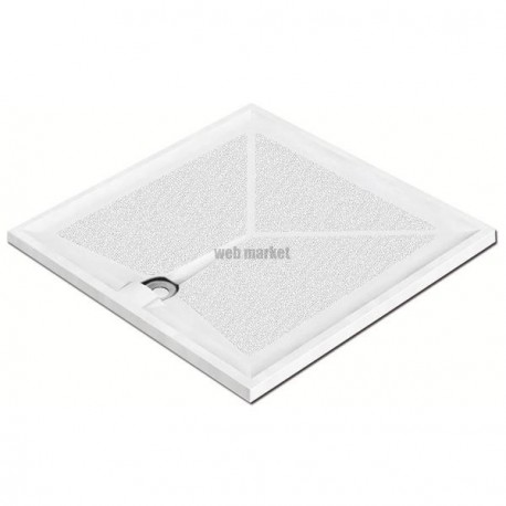 Receveur de douche simple BRADDAN, extra-plat, à poser ou à encastrer, 120 x 82 cm, blanc Réf. 16045
