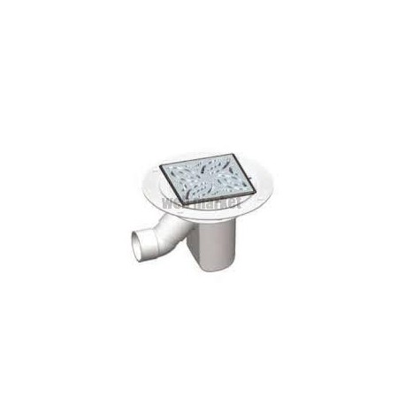 Bonde de vidage par gravité SS-TF75 160x160x160mm avec adaptateur acier inoxydable, pour carrelage réf. LB00101