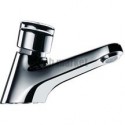 Robinet temporisé Tempostop de lavabo avec sécurité Anti-Blocage contre écrou à 3 vis inox : réf. 745301