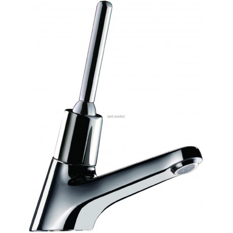 Robinet temporisé Tempostop pour lavabo à levier 15 x 21 débit ajustable préréglé à 6 litres/mn, Brise-jet : réf. 745440