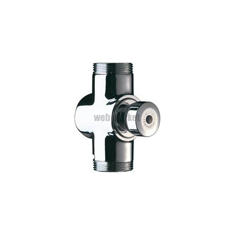Robinet temporisé TEMPOCHASSE  apparent pour WC à bouton poussoir corps en laiton massif chromé mâle male 33x42 Réf : 760000