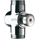 Robinet temporisé TEMPOCHASSE  apparent pour WC à bouton poussoir corps en laiton massif chromé mâle male 33x42 Réf : 760000