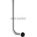 Tube coudé de chasse pour cuvette WC diamètre 28 avec nez jonction diamètre 28 / 55 à bride : réf. 766002