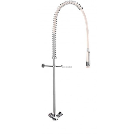Mélangeur monotrou évier, douche vaisselle, sans bec puisage Laiton Chrome réf. G6633