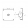 Robinet temporisé Tempostop encastré pour tout type d urinoir 15 x 21 avec plaque inox satiné 160 x 160 : réf. 779427
