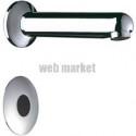 Robinet électronique Tempomatic lavabo à poser en traversée de cloison 150 mm bec fixe chromé L 185 mm : réf. 441157