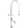 Ensemble de prélavage avec mitigeur monotrou avec puisage à bec télescopique flexible et douchette blancs : réf. 6692