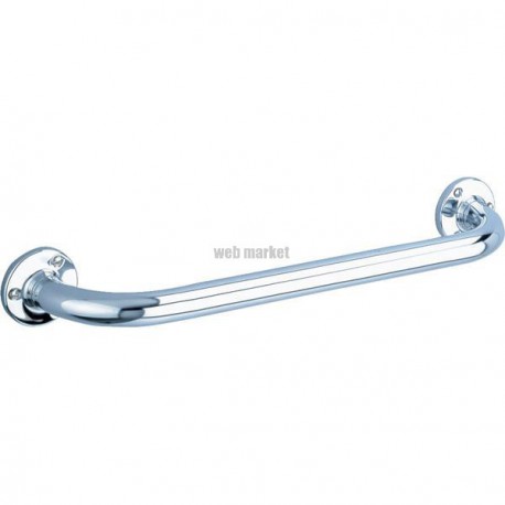 Barre de relèvement D25, tube inox, platine 3 trous, longueur 400 mm, finition inox chromé Réf 531