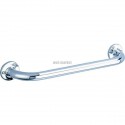 Barre de relèvement D25, tube inox, platine 3 trous, longueur 400 mm, finition inox chromé Réf 531