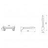 Siège de douche inox relevable, assise grand confort nylon HR brillant blanc réf. 510420