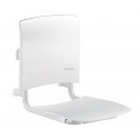 Siège de douche à accrocher, assise et dosseret grand confort nylon HR brillant blanc réf. 510300N