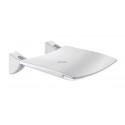 Siège de douche relevable assise grand confort nylon HR brillant blanc réf. 510420N
