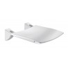 Siège de douche relevable assise grand confort nylon HR brillant blanc réf. 510420N