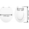 Abattant UNIVERSAL double blanc rehausse 40mm réf. 7UD00011606