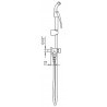Lave-bassin avec robinet à clapet, douchette à manette 45, finition époxy blanc réf. 39209
