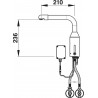 Mitigeur lavabo PRESTO 5750 avec bec standard tournant, alimentation pile réf. 55130