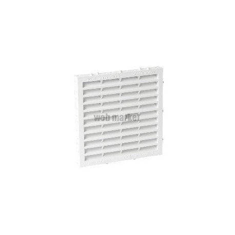 Grille de ventilation carrée M114 à combinaison + moustiquaire - PVC blanc - 150x150 mm