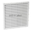 Grille de ventilation carrée M214 à combinaison + moustiquaire - PVC blanc - 197x197 mm