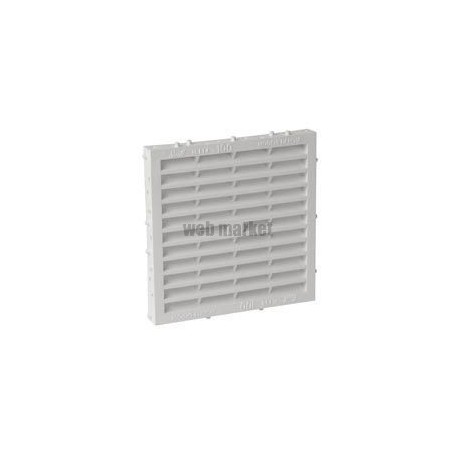 Grille d aération + moustiquaire spécial façade à sceller à combinaison 1M114 - carrée - PVC blanc - 144x144 mm