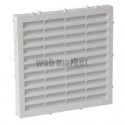 Grille d aération + moustiquaire spécial façade à sceller à combinaison 1M114 - carrée - PVC blanc - 144x144 mm