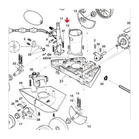 Tube central d aspiration Polaris 280