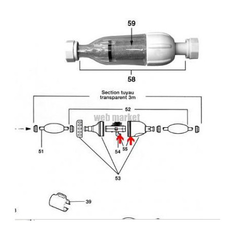 Joint torique, les 2 de vanne Polaris 180-280-380