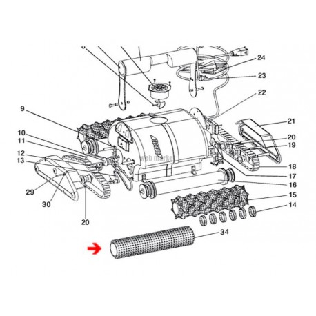 Brosse à picots de Patriote (largeur 31cm) ( Dispo épuisement Stock )