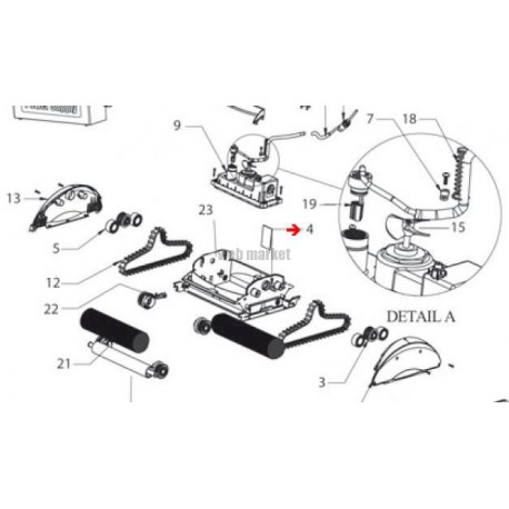 Adaptateur hexagonal poulie Pool Valet JR,SR,RC